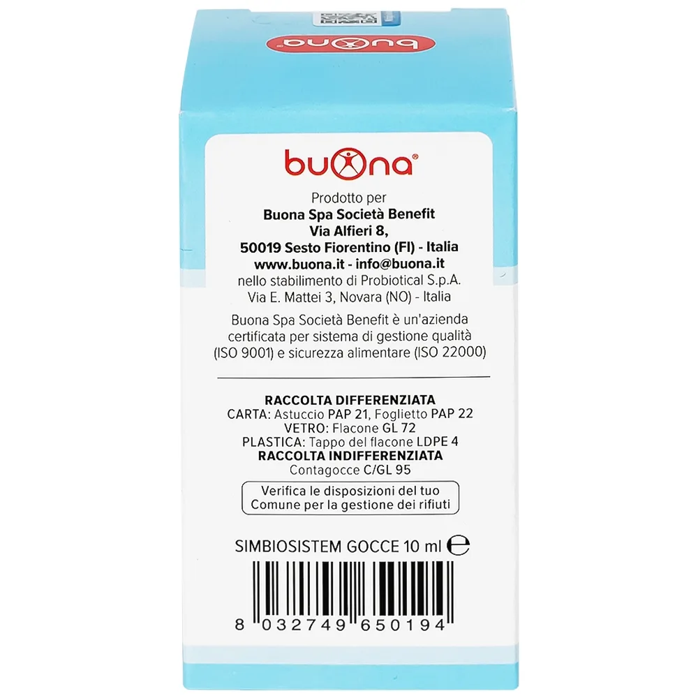 Hình ảnh Dung dịch Simbiosistem Gocce 10ml Buona bổ sung lợi khuẩn đường ruột