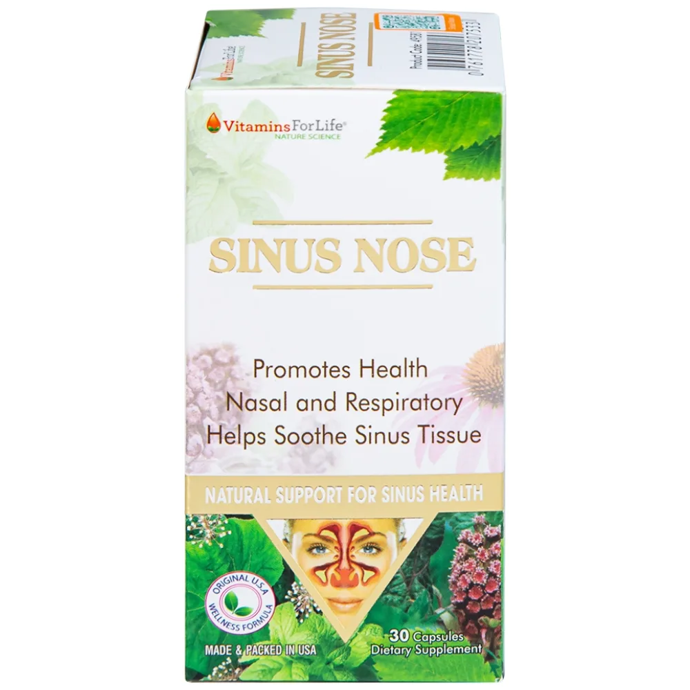 Hình ảnh Viên uống Sinus Nose Vitamins For Life hỗ trợ tăng cường sức khỏe đường hô hấp (30 viên)
