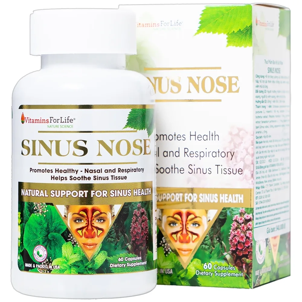 Hình ảnh Viên uống Sinus Nose Vitamins For Life hỗ trợ tăng cường sức khỏe đường hô hấp (60 viên)