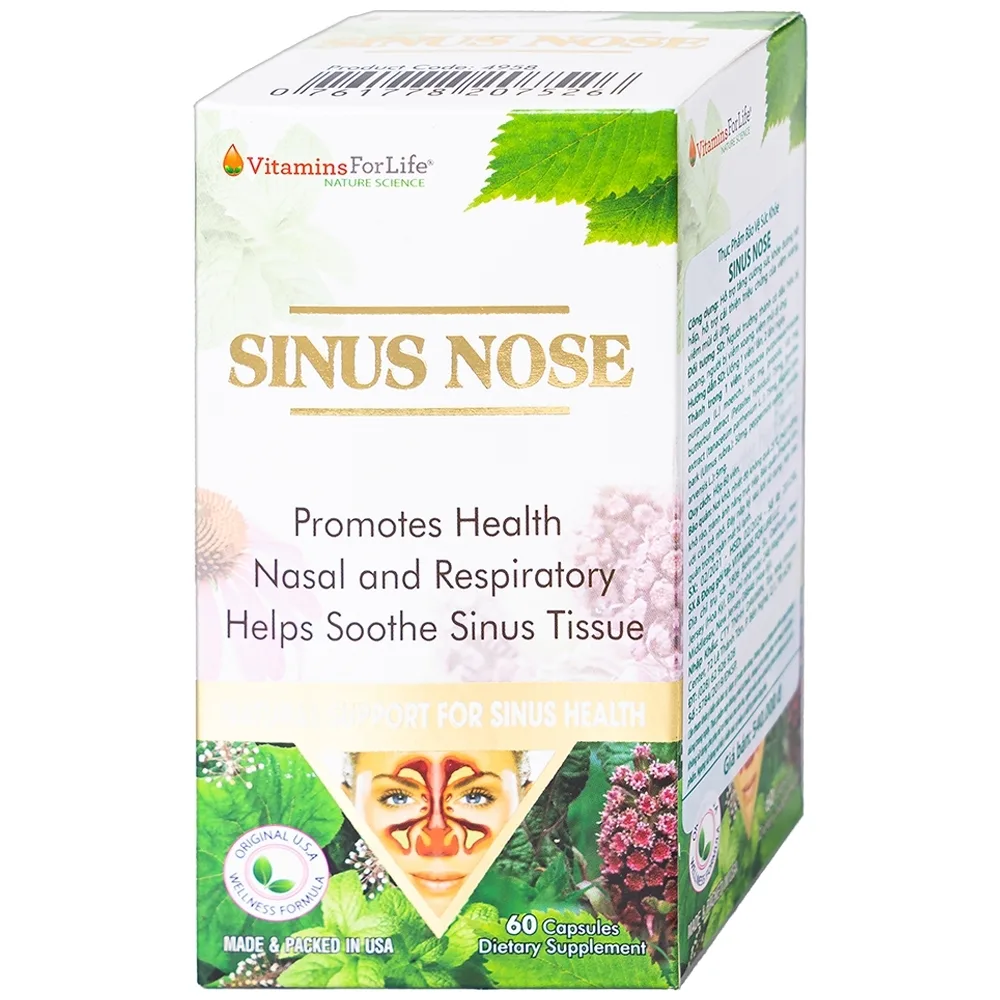 Hình ảnh Viên uống Sinus Nose Vitamins For Life hỗ trợ tăng cường sức khỏe đường hô hấp (60 viên)