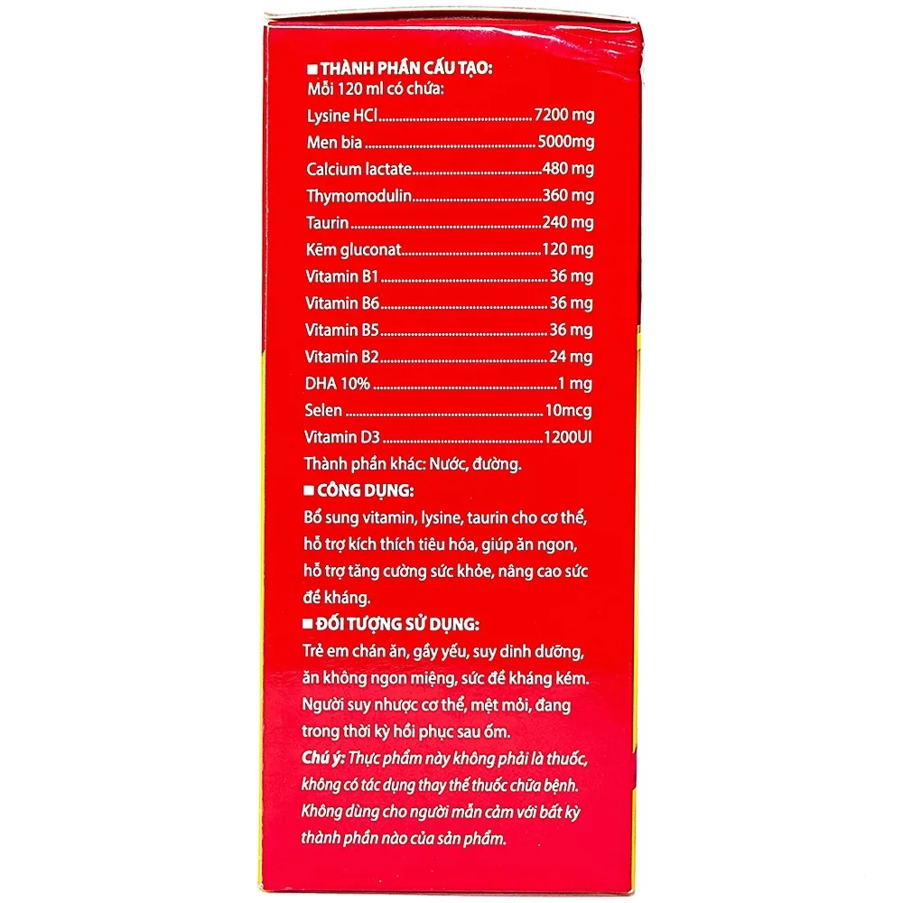 Hình ảnh Siro Healthy New Kids bổ sung vitamin, lysine, taurin, hỗ trợ kích thích tiêu hóa (120ml)