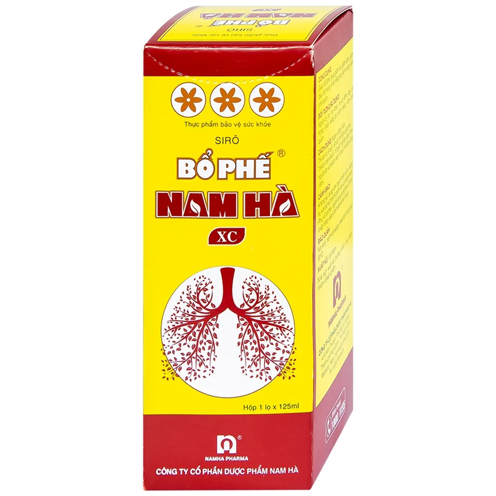 Hình ảnh Siro Bổ Phế Nam Hà XC giảm ho, giảm đờm, đau rát họng, khàn tiếng do viêm họng (125ml)