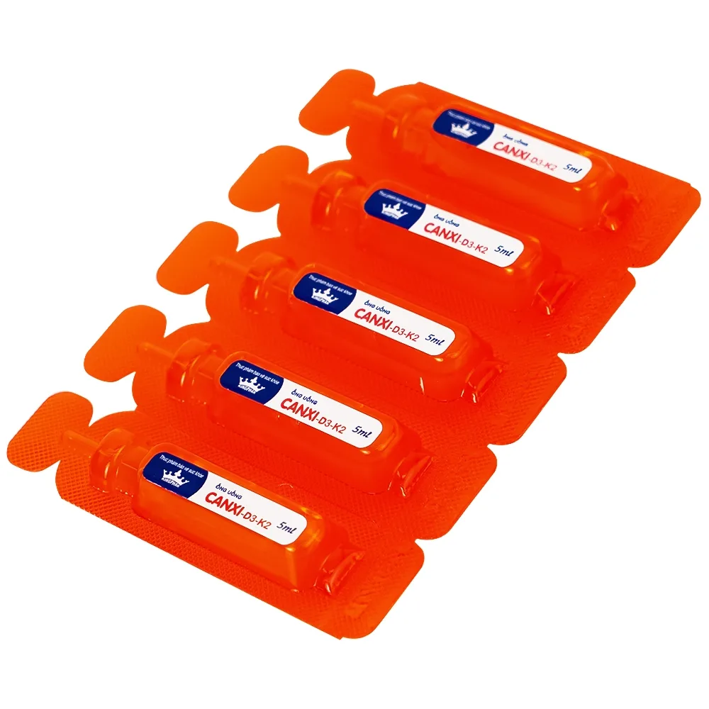 Hình ảnh Siro ống uống Canxi-D3-K2 5ml Kingphar bổ sung canxi & vitamin D3 cho cơ thể (6 vỉ x 5 ống)