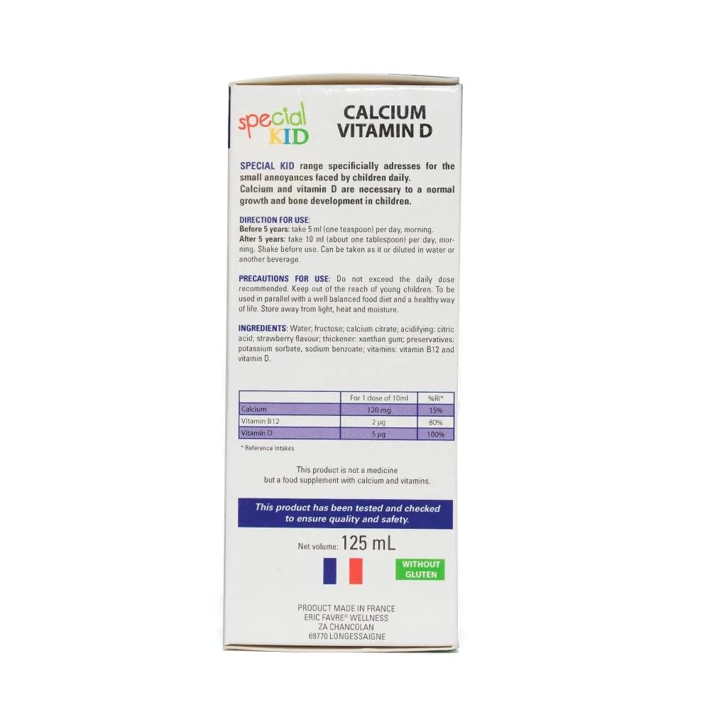 Hình ảnh Siro Special Kid Calcium Vitamine D bổ sung Calci và Vitamin D giúp xương, răng chắc khỏe (125ml)