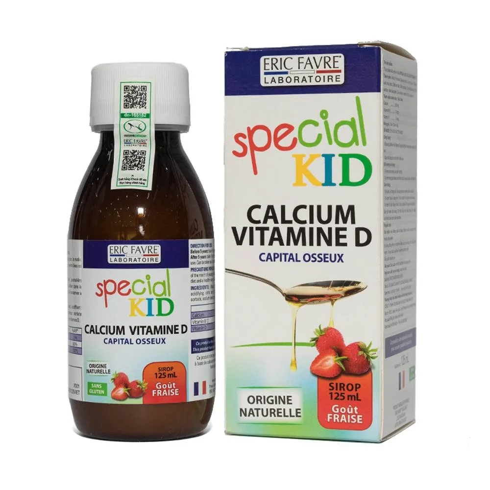 Hình ảnh Siro Special Kid Calcium Vitamine D bổ sung Calci và Vitamin D giúp xương, răng chắc khỏe (125ml)
