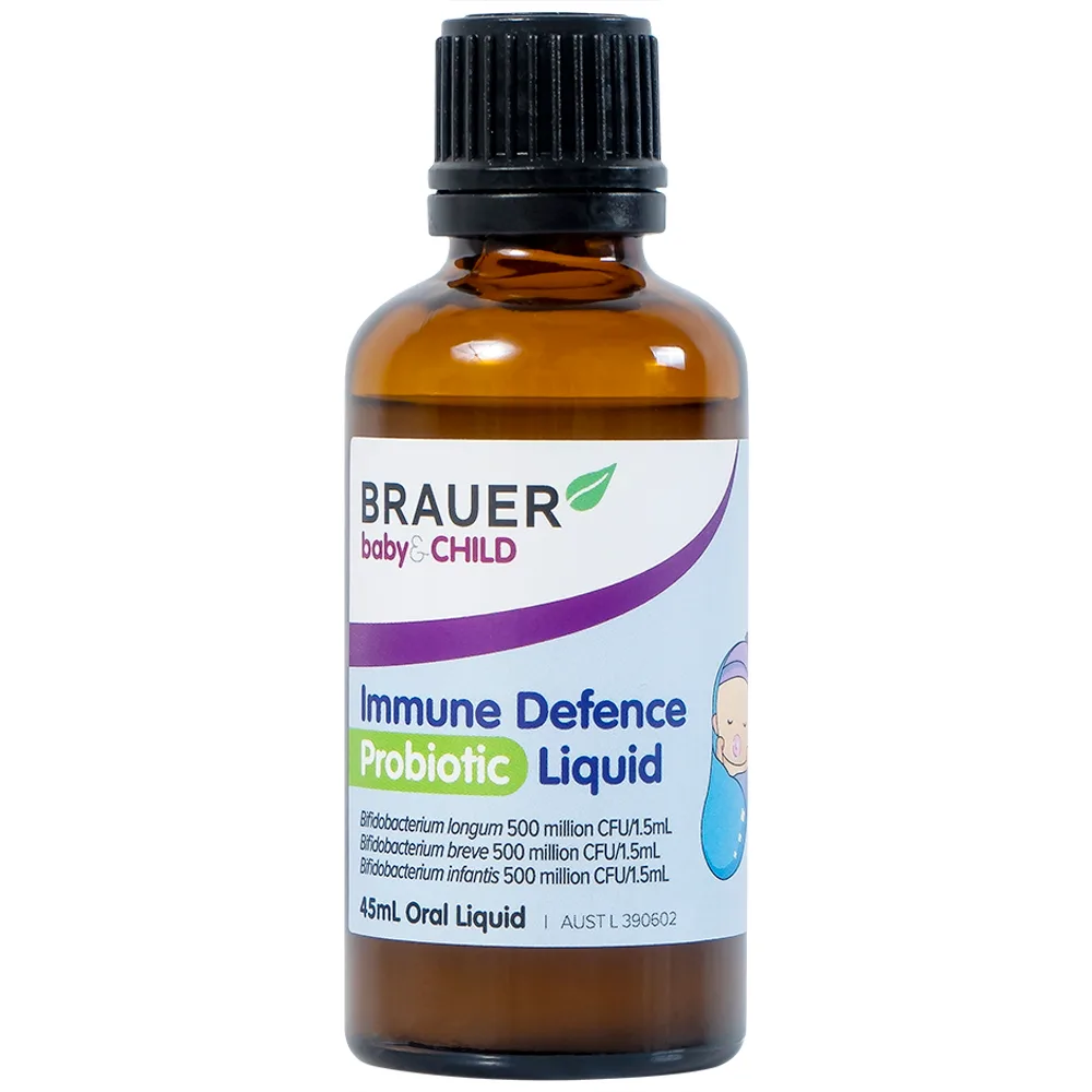 Hình ảnh Siro Immune Defence Probiotic Liquid Brauer giúp tăng cường sức đề kháng và tốt cho đường ruột (45ml)