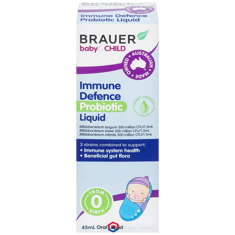 Hình ảnh Siro Immune Defence Probiotic Liquid Brauer giúp tăng cường sức đề kháng và tốt cho đường ruột (45ml)