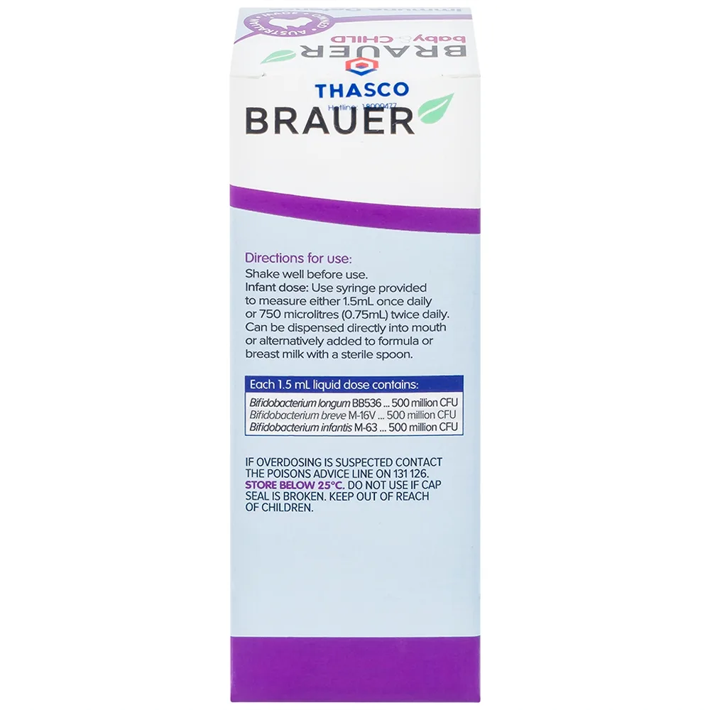 Hình ảnh Siro Immune Defence Probiotic Liquid Brauer giúp tăng cường sức đề kháng và tốt cho đường ruột (45ml)