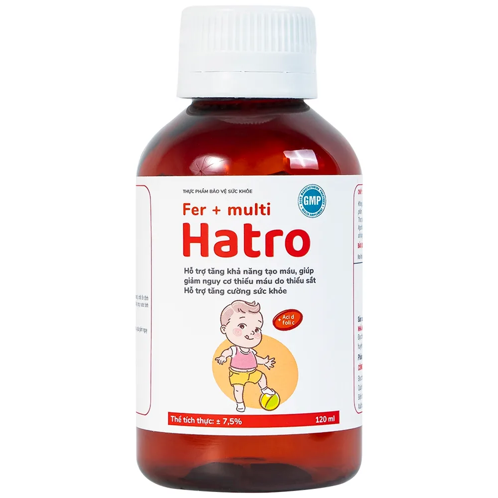 Hình ảnh Siro Fer + Multi Hatro bổ sung sắt và Vitamin nhóm B cho cơ thể (120ml)