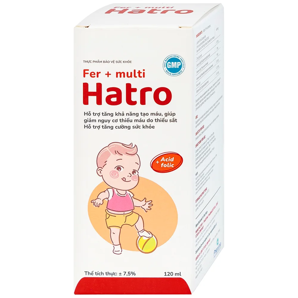 Hình ảnh Siro Fer + Multi Hatro bổ sung sắt và Vitamin nhóm B cho cơ thể (120ml)