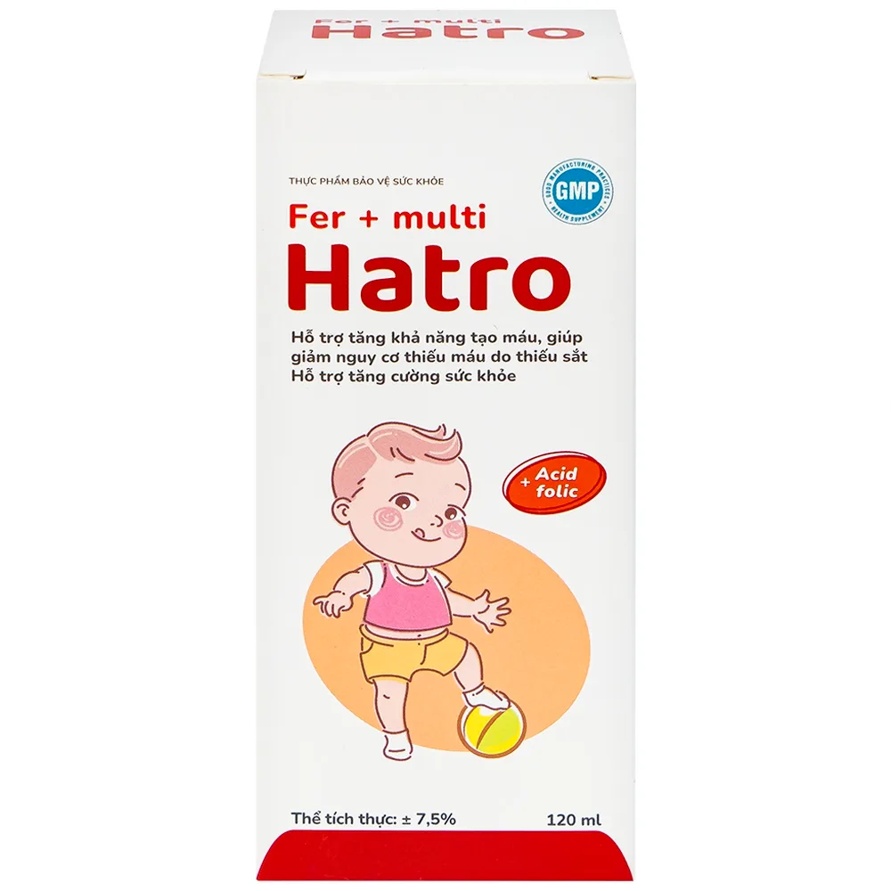 Hình ảnh Siro Fer + Multi Hatro bổ sung sắt và Vitamin nhóm B cho cơ thể (120ml)