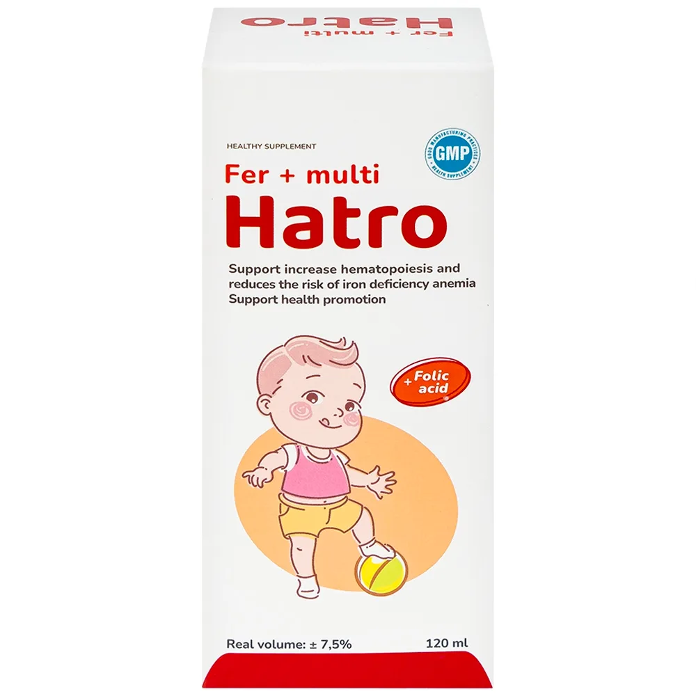 Hình ảnh Siro Fer + Multi Hatro bổ sung sắt và Vitamin nhóm B cho cơ thể (120ml)