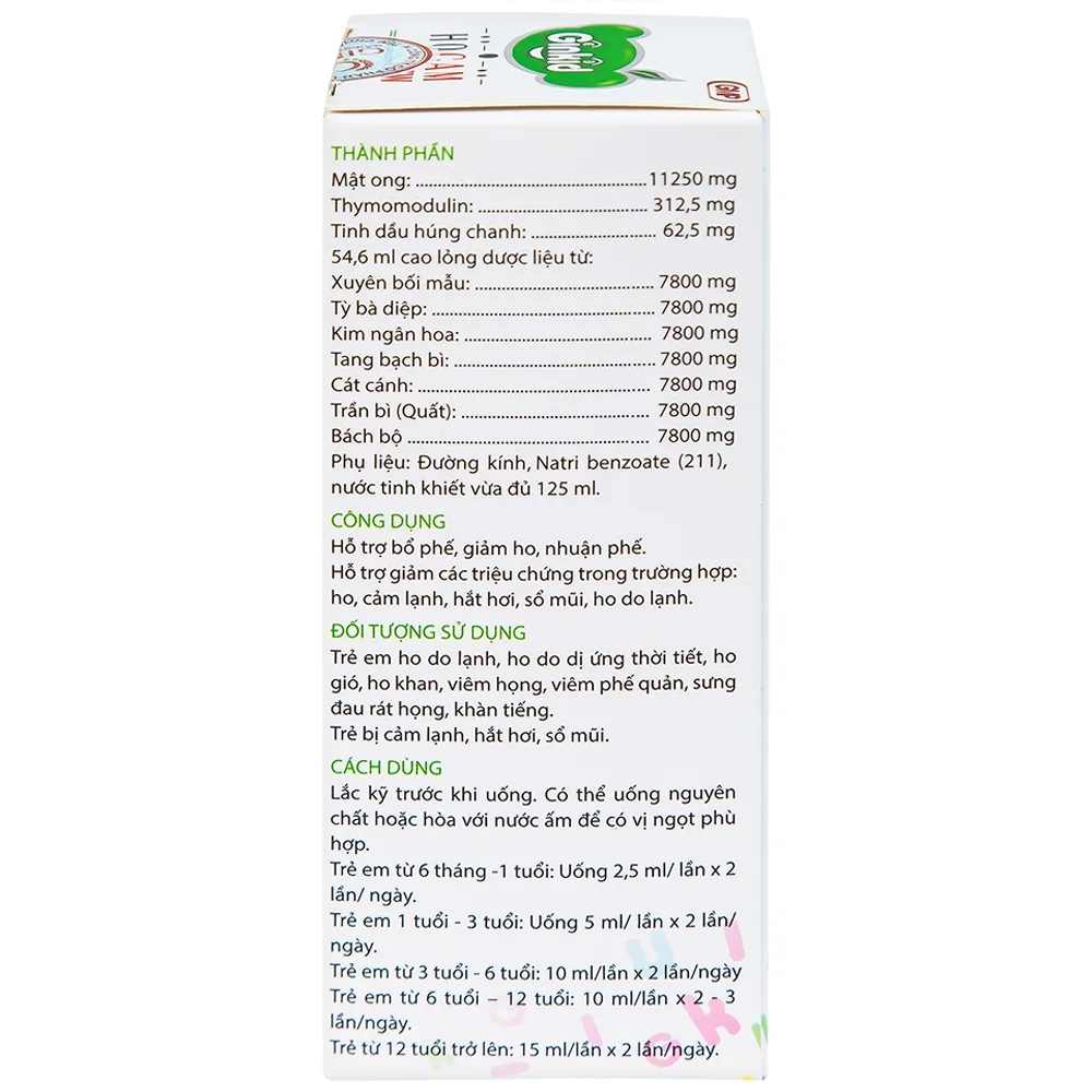 Hình ảnh Siro Ginkid Ho Cam NEW 80ml hỗ trợ bổ phế, giảm ho, nhuận phế