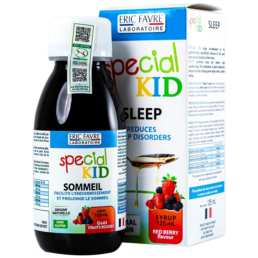 Hình ảnh Siro Special Kid Sommeil hỗ trợ an thần kinh, giúp trẻ ngủ ngon giấc (125ml)