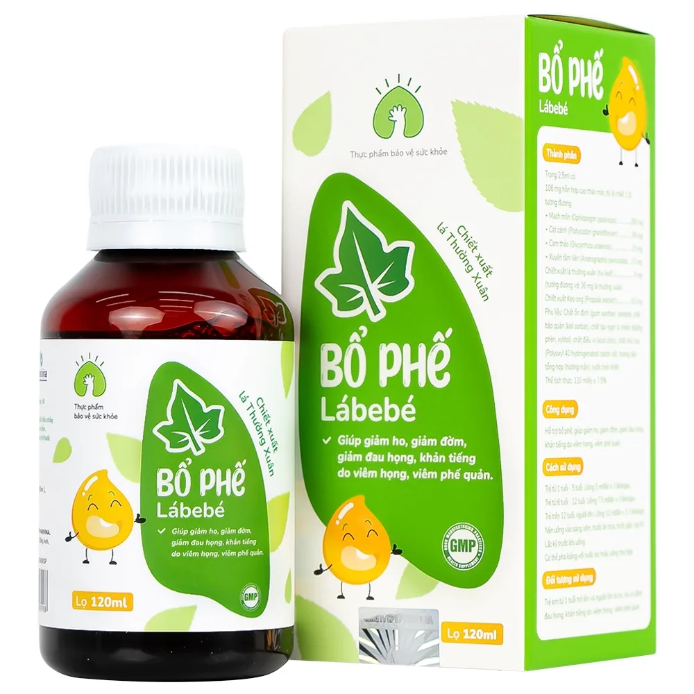 Hình ảnh Siro Bổ Phế Lábebé 120ml hỗ trợ bổ phế, giảm ho, giảm đờm, giảm đau họng
