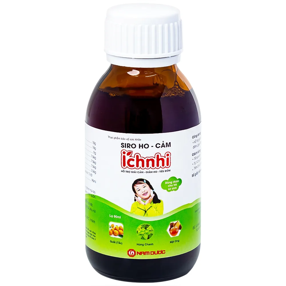Hình ảnh Siro ho cảm Ích Nhi Nam Dược hỗ trợ giải cảm, giảm ho, tiêu đờm (90ml)