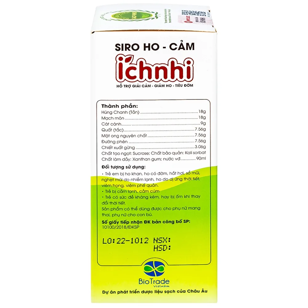 Hình ảnh Siro ho cảm Ích Nhi Nam Dược hỗ trợ giải cảm, giảm ho, tiêu đờm (90ml)