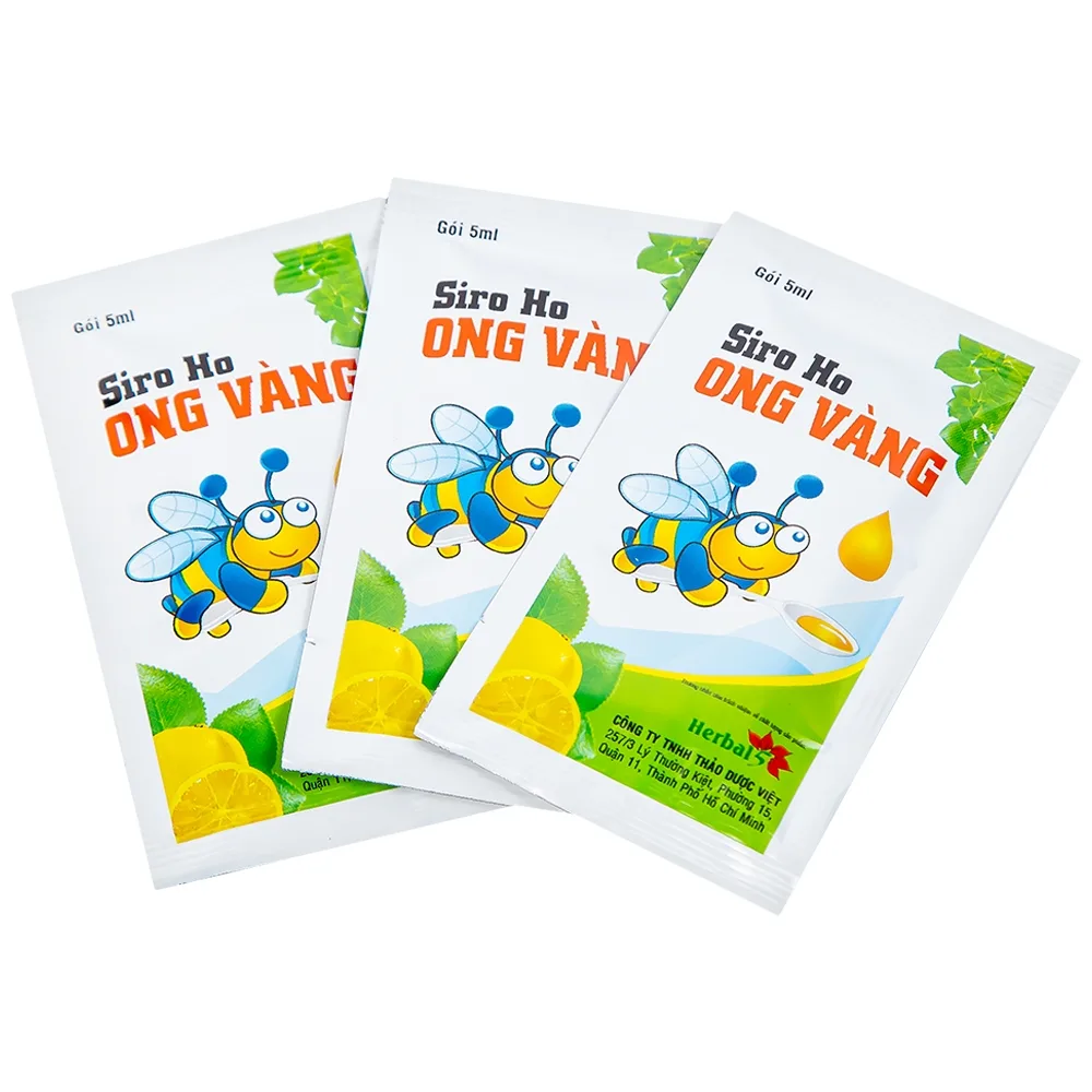 Hình ảnh Siro ho Ong Vàng Thảo Dược Việt hỗ trợ làm ấm và sạch họng, giảm ho (30 gói x 5ml)