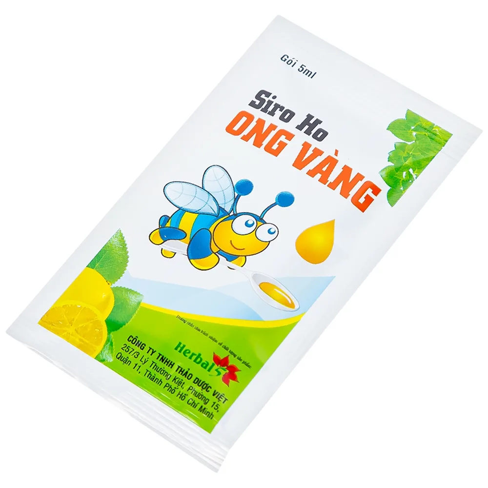 Hình ảnh Siro ho Ong Vàng Thảo Dược Việt hỗ trợ làm ấm và sạch họng, giảm ho (30 gói x 5ml)