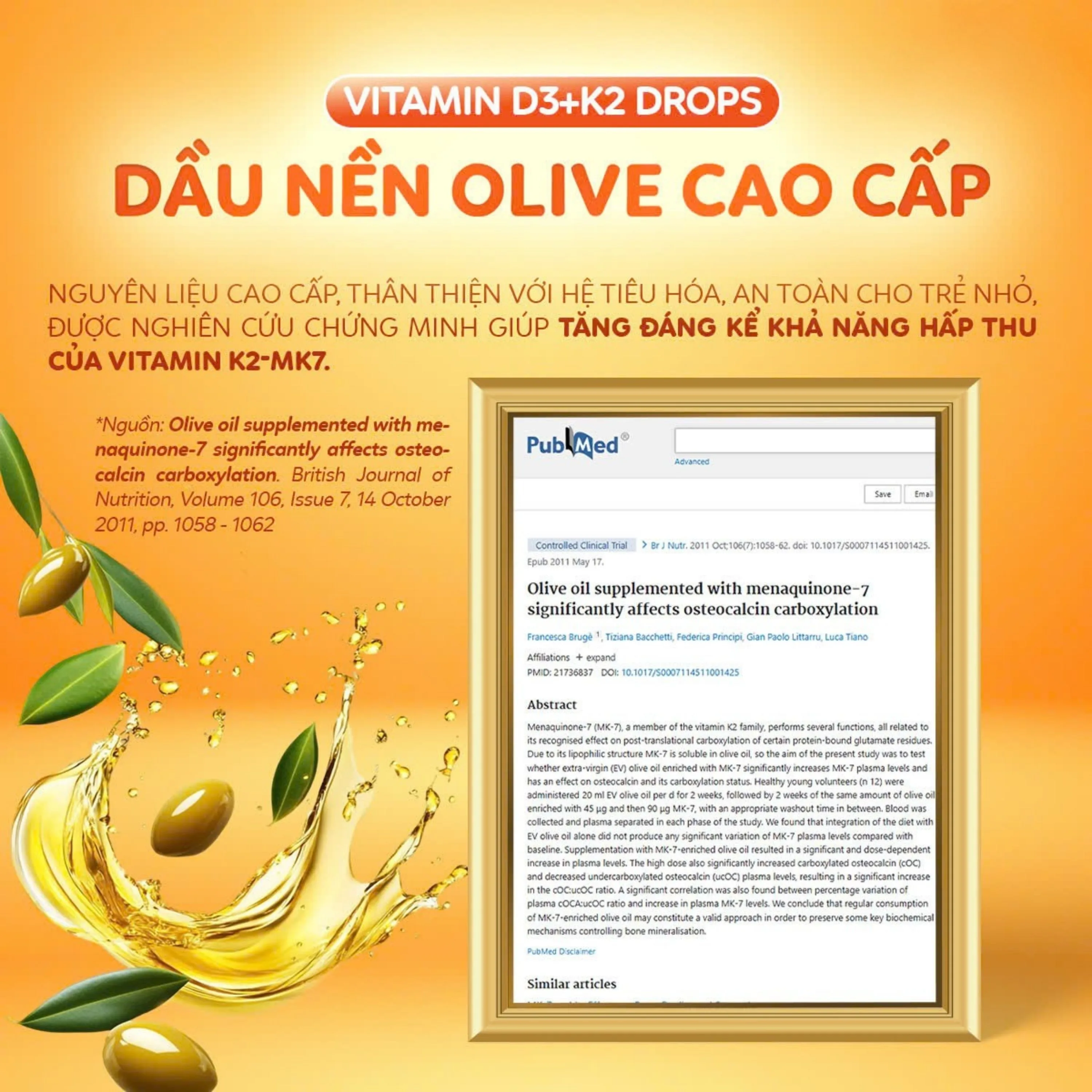 Hình ảnh Siro hỗ trợ hấp thu canxi, giúp xương, răng chắc khỏe Nature's Way Kids Smart Drops Vitamin D3+K2 (Hộp 11ml)