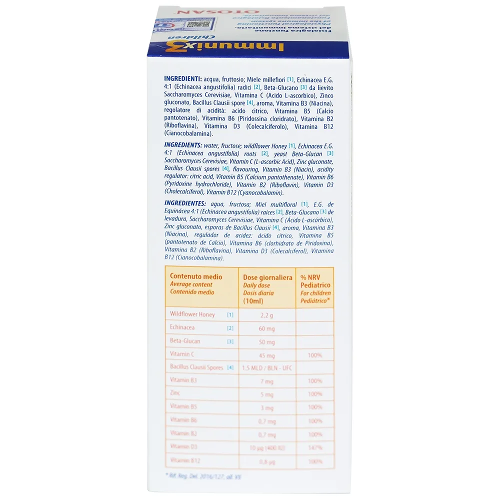 Hình ảnh Siro Immunix3 Children 150ml Otosan hỗ trợ tăng cường đề kháng, tăng cường sức khỏe