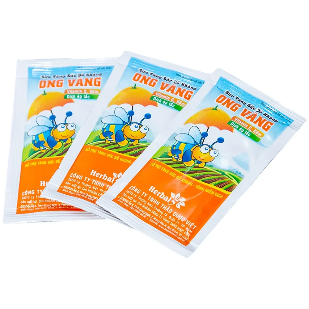 Hình ảnh Siro Ong Vàng tăng hỗ trợ tăng sức đề kháng, tăng miễn dịch (30 gói x 5ml)