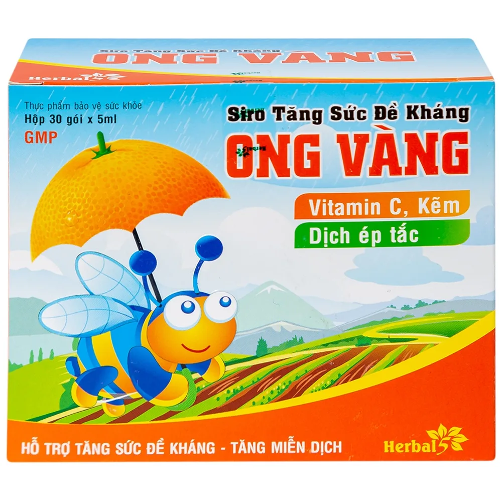 Hình ảnh Siro Ong Vàng tăng hỗ trợ tăng sức đề kháng, tăng miễn dịch (30 gói x 5ml)