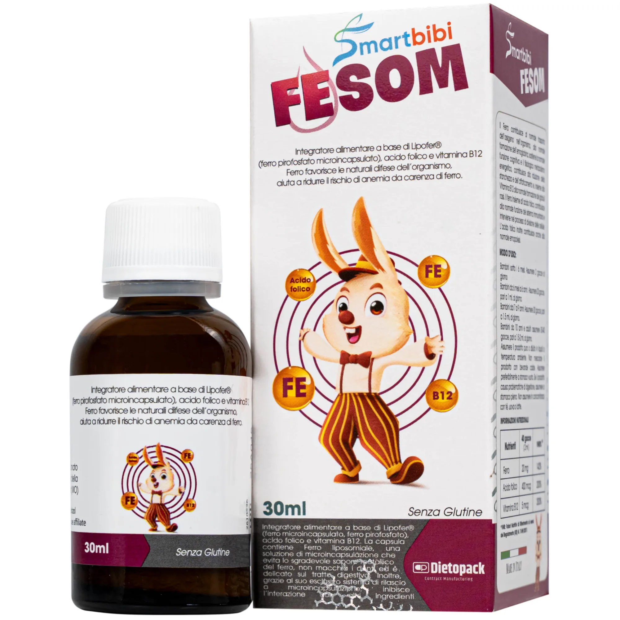 Hình ảnh Siro hỗ trợ tạo máu Smartbibi Fesom (30ml)