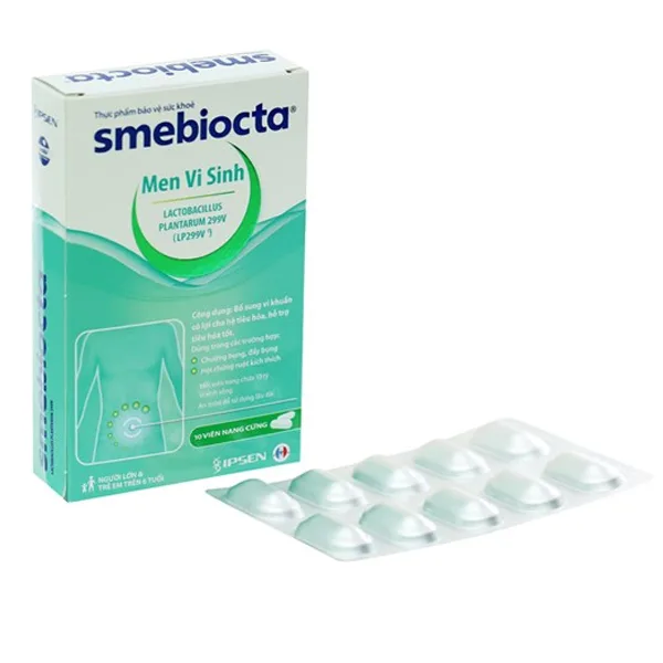 Hình ảnh Men vi sinh Smebiocta Ipsen bổ sung vi khuẩn có lợi cho hệ tiêu hóa (1 vỉ x 10 viên)