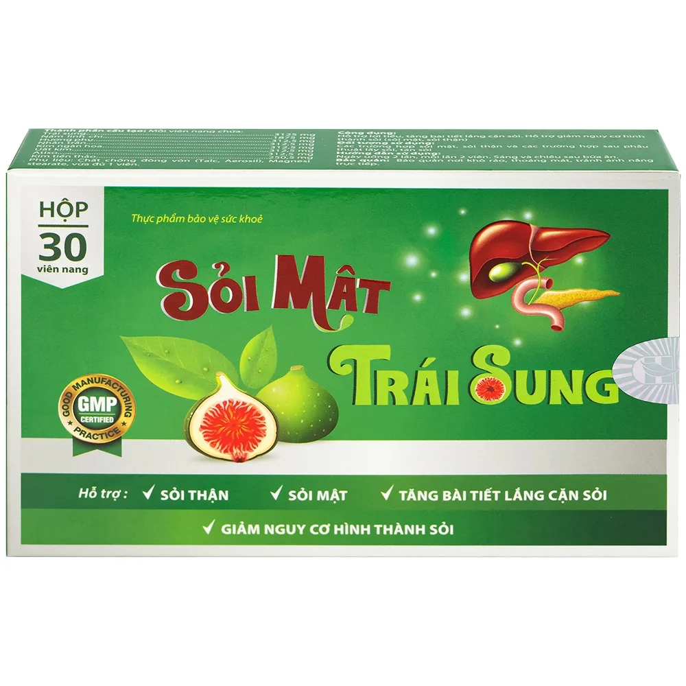 Hình ảnh Viên uống Sỏi Mật Trái Sung usmedical hỗ trợ lợi tiểu, tăng bài tiết lắng cặn sỏi (3 vỉ x 10 viên)