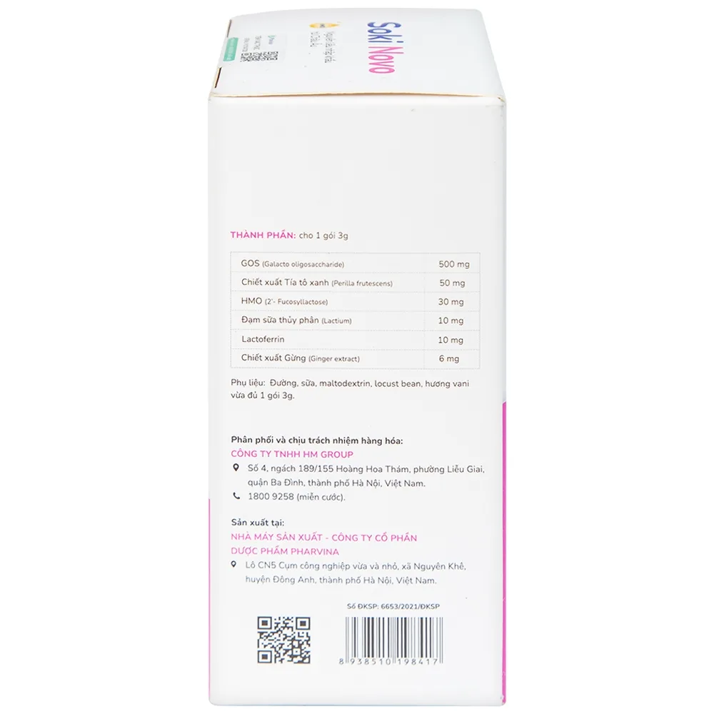 Hình ảnh Bột hòa tan Soki Novo hỗ trợ tăng cường tiêu hóa, giúp giảm chướng bụng (18 gói x 3g)