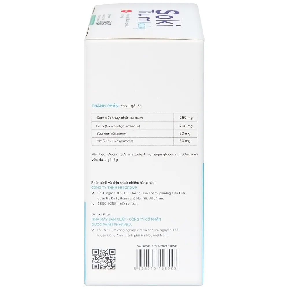 Hình ảnh Bột hòa tan Soki Tium Baby hỗ trợ giúp ngủ ngon, tăng cường tiêu hóa (12 gói x 3g)