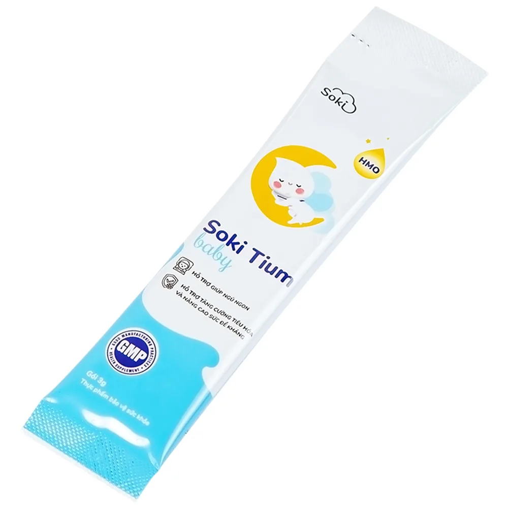 Hình ảnh Bột hòa tan Soki Tium Baby hỗ trợ giúp ngủ ngon, tăng cường tiêu hóa (12 gói x 3g)