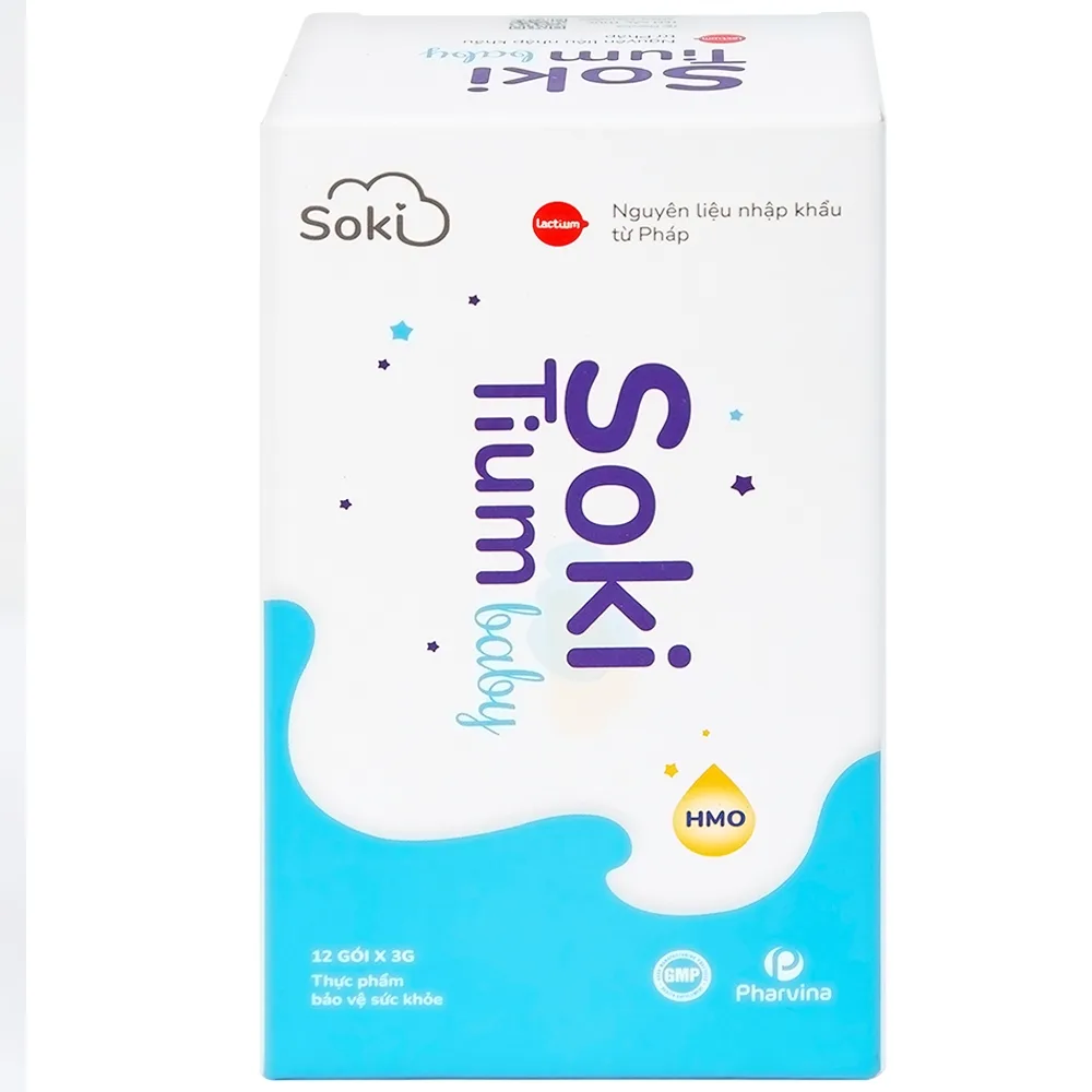 Hình ảnh Bột hòa tan Soki Tium Baby hỗ trợ giúp ngủ ngon, tăng cường tiêu hóa (12 gói x 3g)
