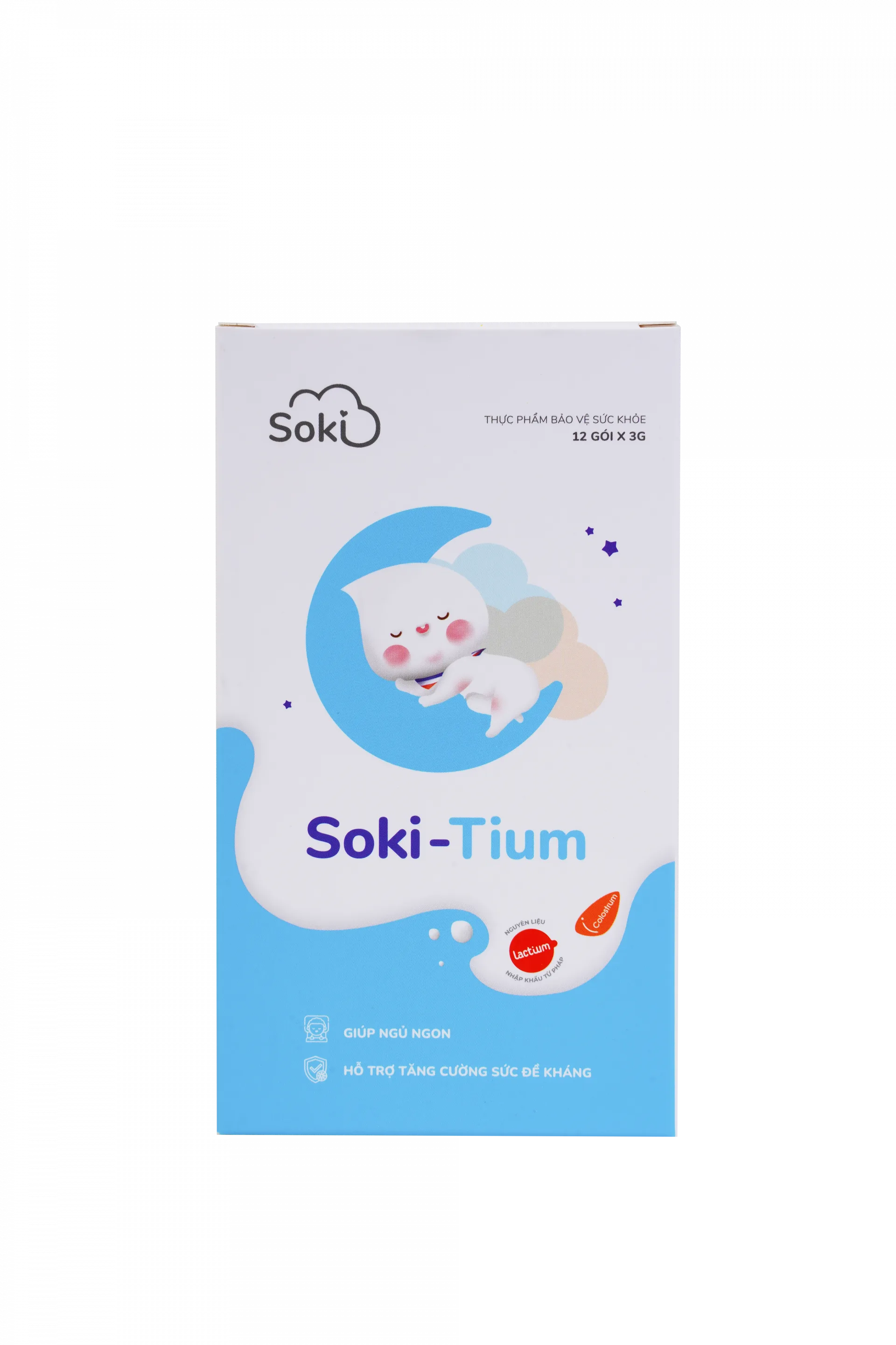 Hình ảnh Bột hòa tan Soki-Tium giúp ngủ ngon, tăng sức đề kháng (12 gói x 3g)