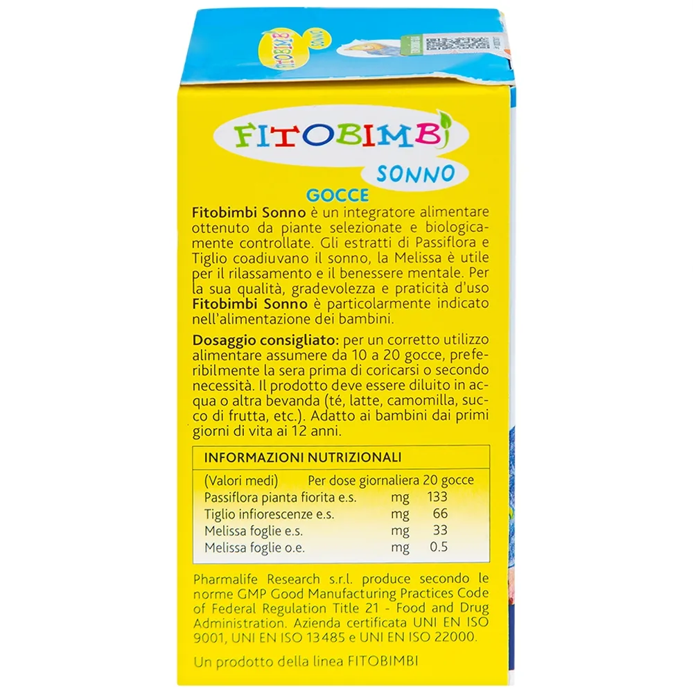 Hình ảnh Dung dịch Fitobimbi Sonno Pharmalife hỗ trợ cải thiện giấc ngủ (30ml)