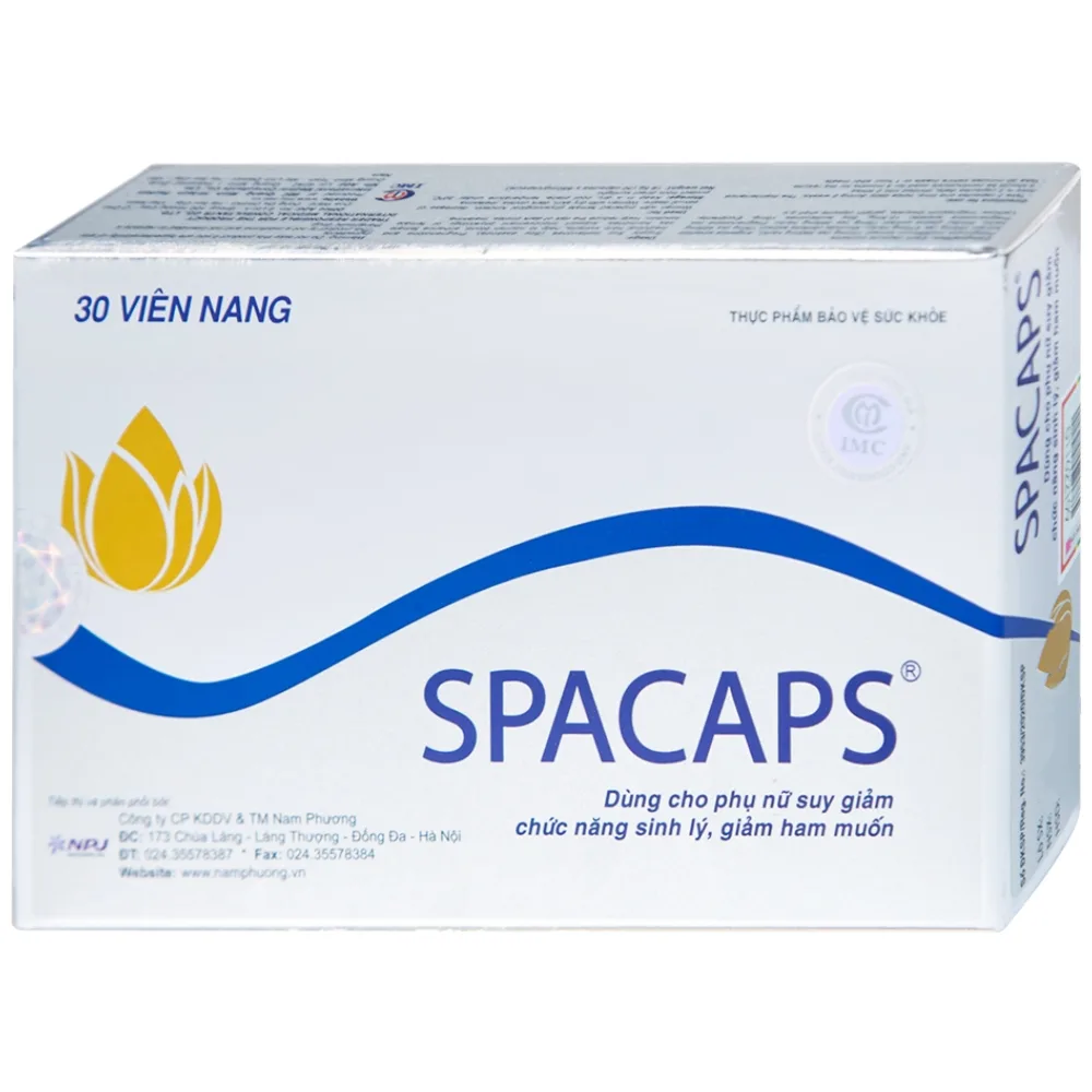 Hình ảnh Viên uống Spacaps IMC giúp bổ huyết, tăng nội tiết tố nữ (3 vỉ x 10 viên)