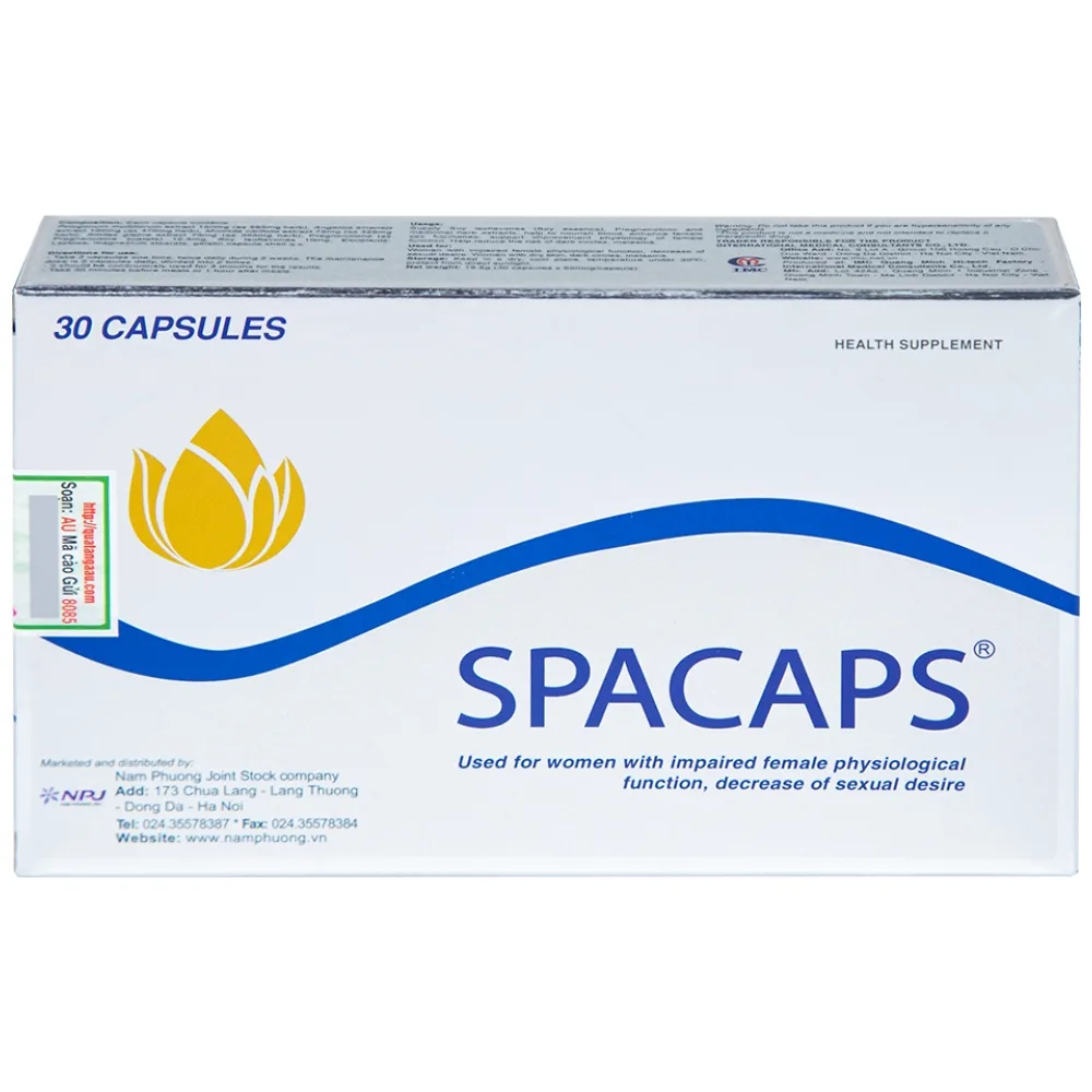 Hình ảnh Viên uống Spacaps IMC giúp bổ huyết, tăng nội tiết tố nữ (3 vỉ x 10 viên)