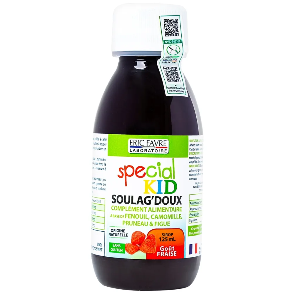 Hình ảnh Siro Special Kid Soulag'Doux hỗ trợ nhuận tràng, giúp kích thích tiêu hóa (125ml)