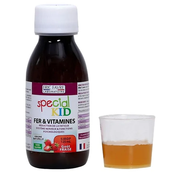 Hình ảnh Siro Special Kid Fer & Vitamines Eric Favre bổ sung sắt và các vitamin (125ml)