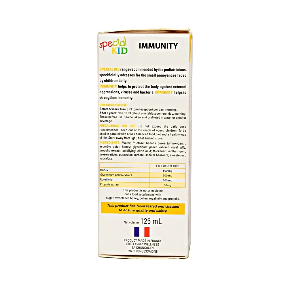 Hình ảnh Siro Pecial Kid Immunite tăng cường sức đề kháng, giảm nguy cơ mắc các bệnh do nhiễm khuẩn (125ml)