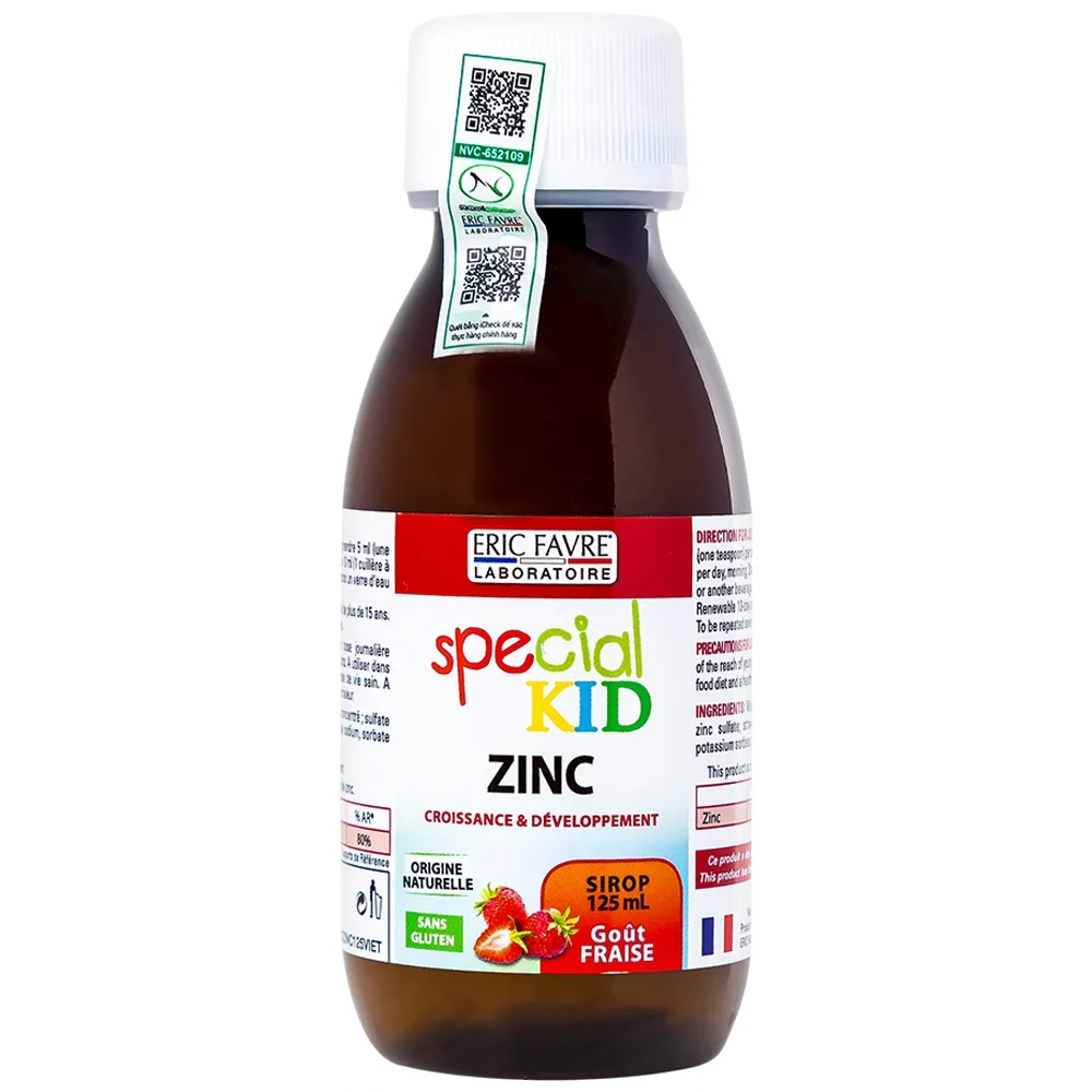 Hình ảnh Siro Special Kid Zinc Eric Favre Wellness bổ sung kẽm, hỗ trợ tăng sức đề kháng cho trẻ (125ml)