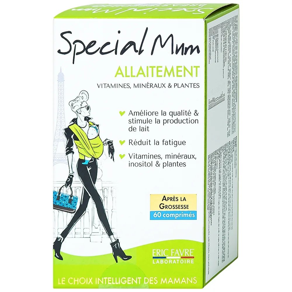 Hình ảnh Viên uống Special Mum Breastfeeding Eric Favre bổ sung các vitamin, khoáng chất (4 vỉ x 15 viên)