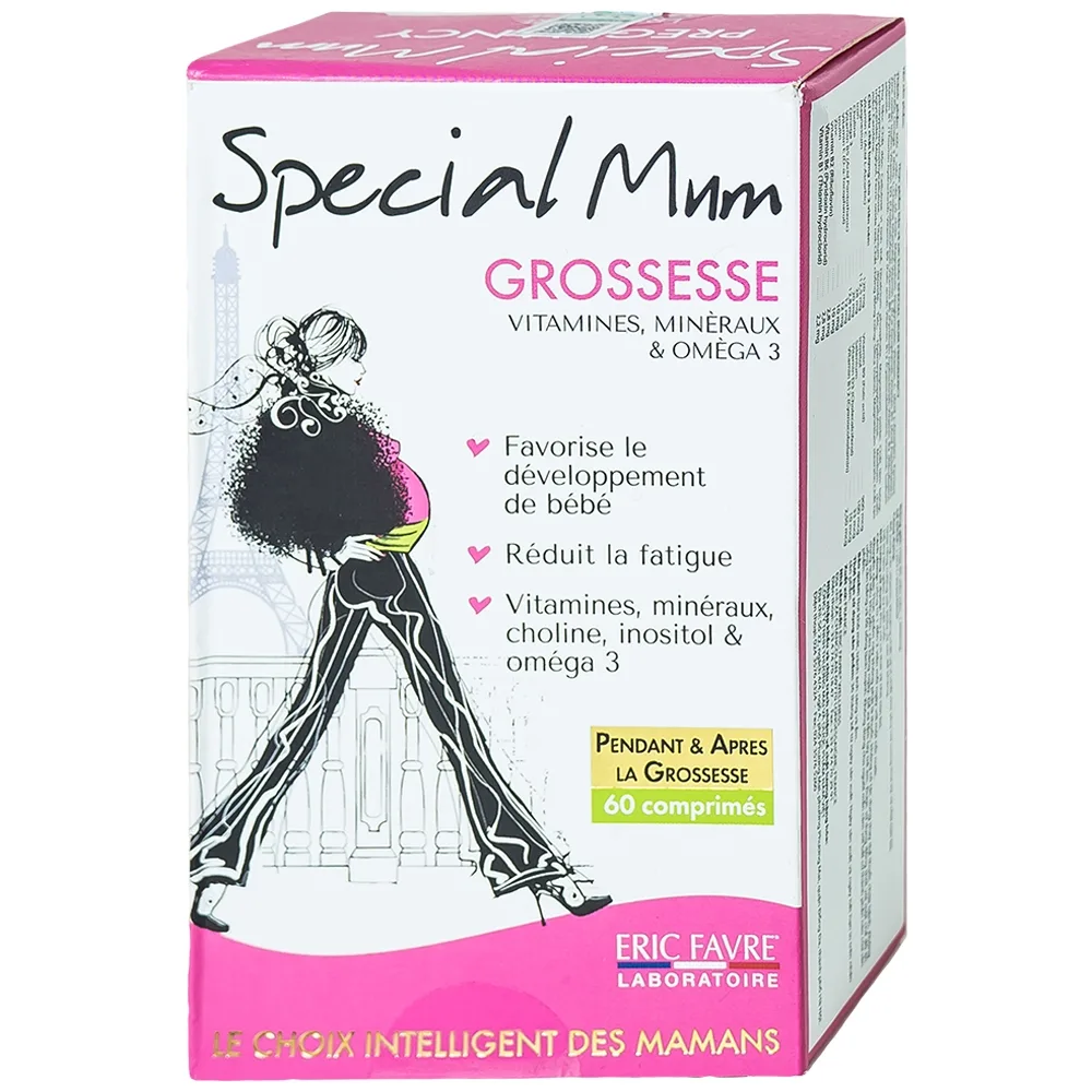 Hình ảnh Viên uống Special Mum Grossesse Eric Favre bổ sung các vitamin, khoáng chất (4 vỉ x 15 viên)
