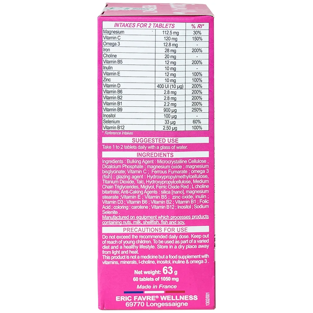 Hình ảnh Viên uống Special Mum Grossesse Eric Favre bổ sung các vitamin, khoáng chất (4 vỉ x 15 viên)