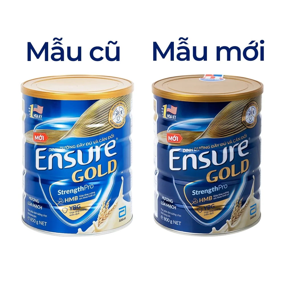 Hình ảnh Sữa bột Ensure Gold StrengthPro Abbott hương lúa mạch tăng cường sức khỏe khối cơ, tăng miễn dịch (800g)