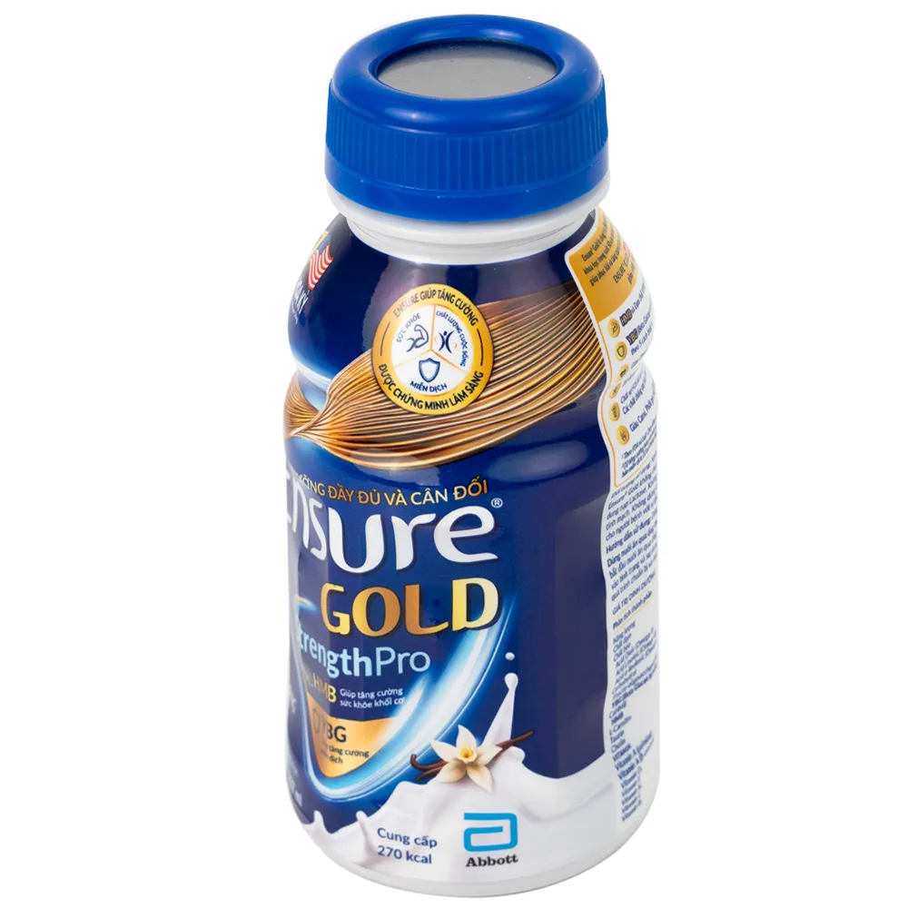 Hình ảnh Sữa Ensure Gold StrengthPro hương vani 237ml Abbott tăng cường sức khỏe, tăng cường miễn dịch