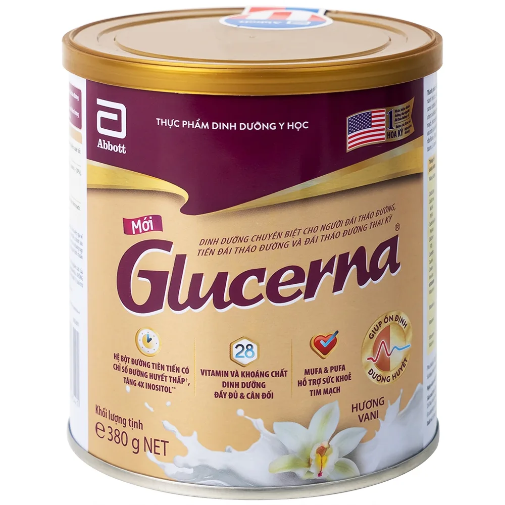 Hình ảnh Sữa bột Glucerna Abbott bổ sung dinh dưỡng đặc biệt cho người đái tháo đường (380g)