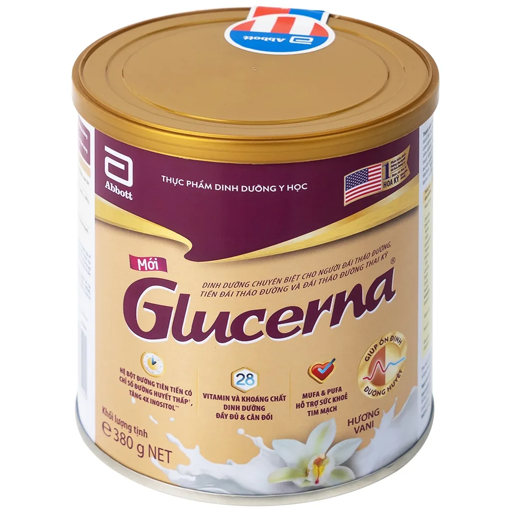 Hình ảnh Sữa bột Glucerna Abbott bổ sung dinh dưỡng đặc biệt cho người đái tháo đường (380g)