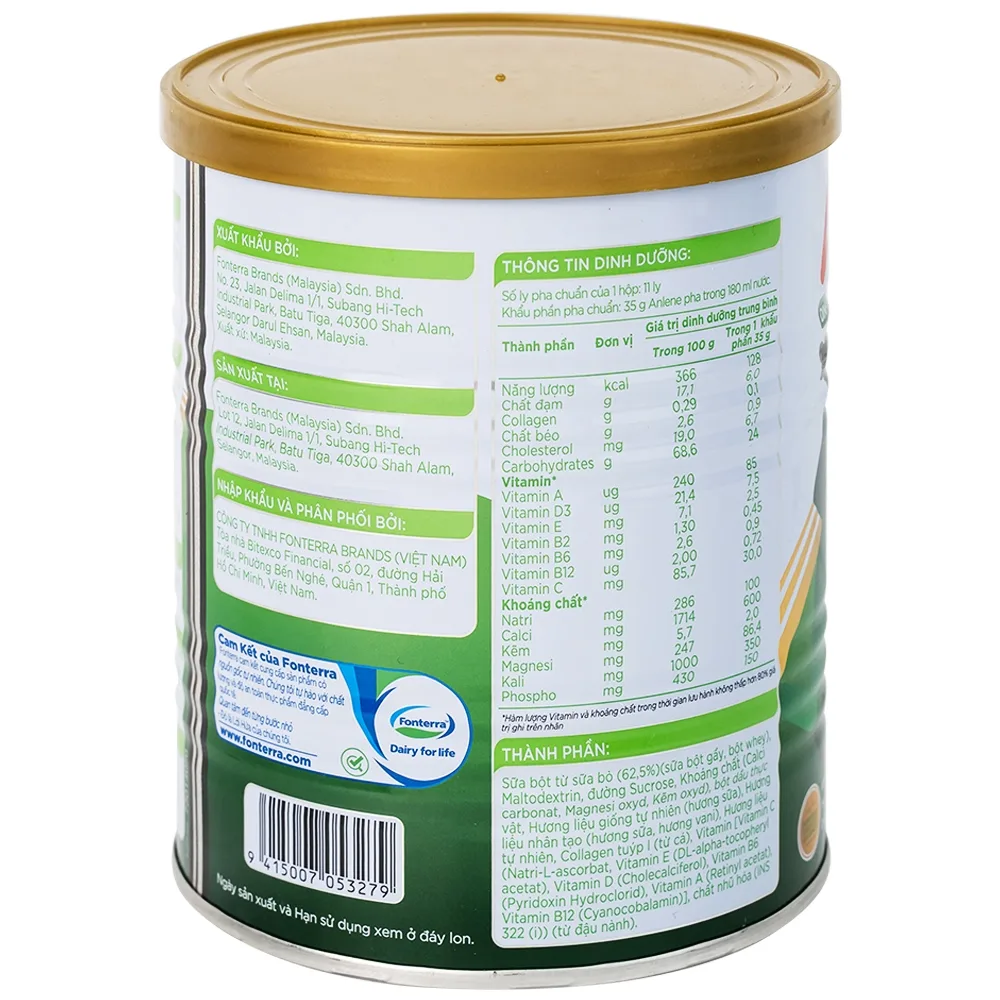 Hình ảnh Sữa Anlene Gold 3X hương vani, ít béo giúp cơ khỏe, xương chắc, khớp linh hoạt (400g)